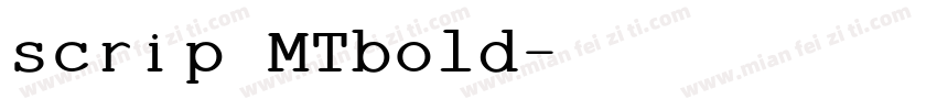 scrip MTbold字体转换